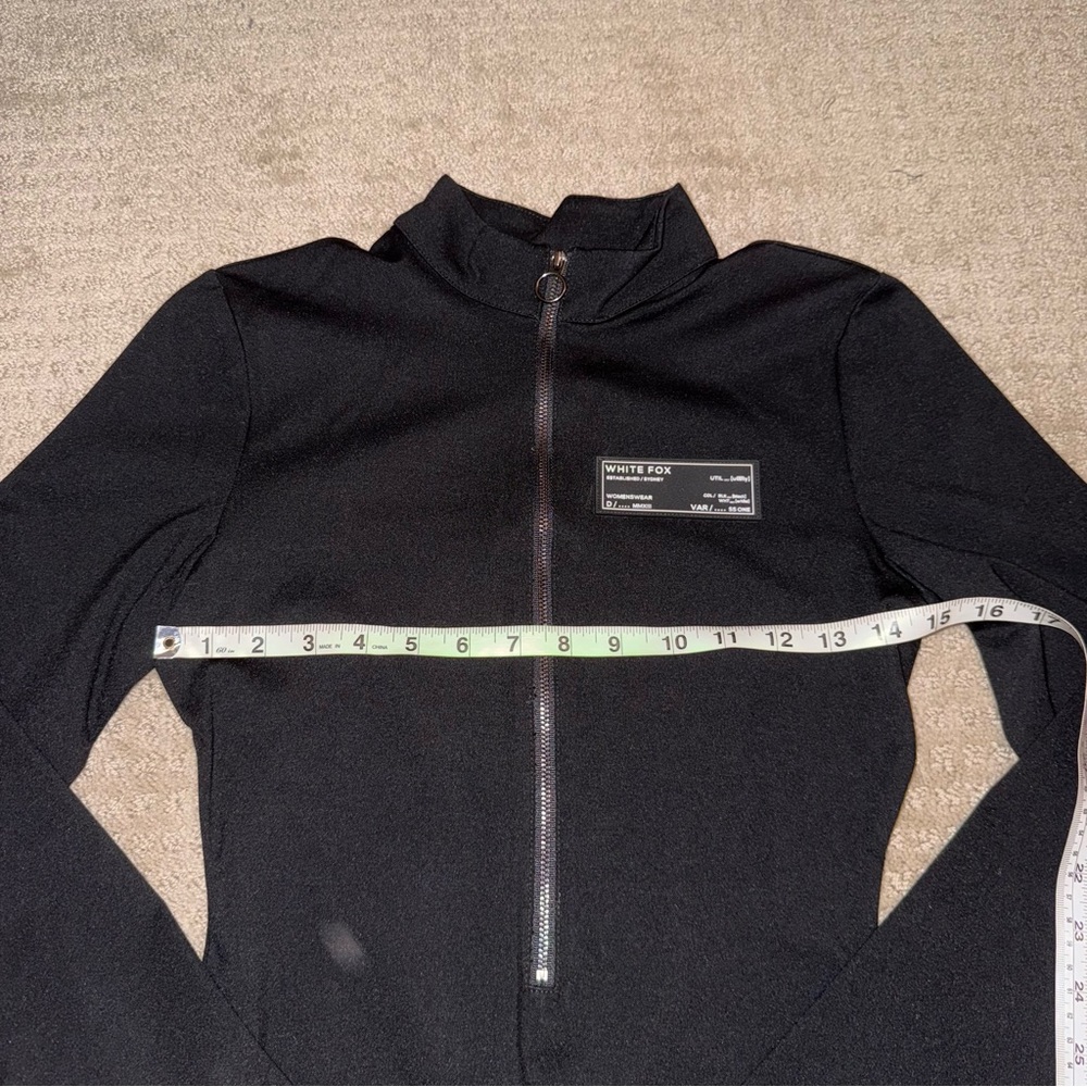 NWT White Fox Boutique High Authority Bodysuit Black Long Sleeve Size Small - Picture 3 of 8